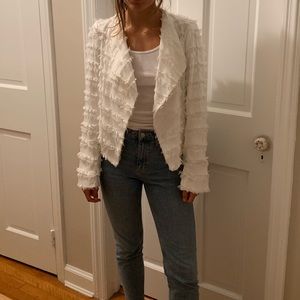 White soft shell blazer